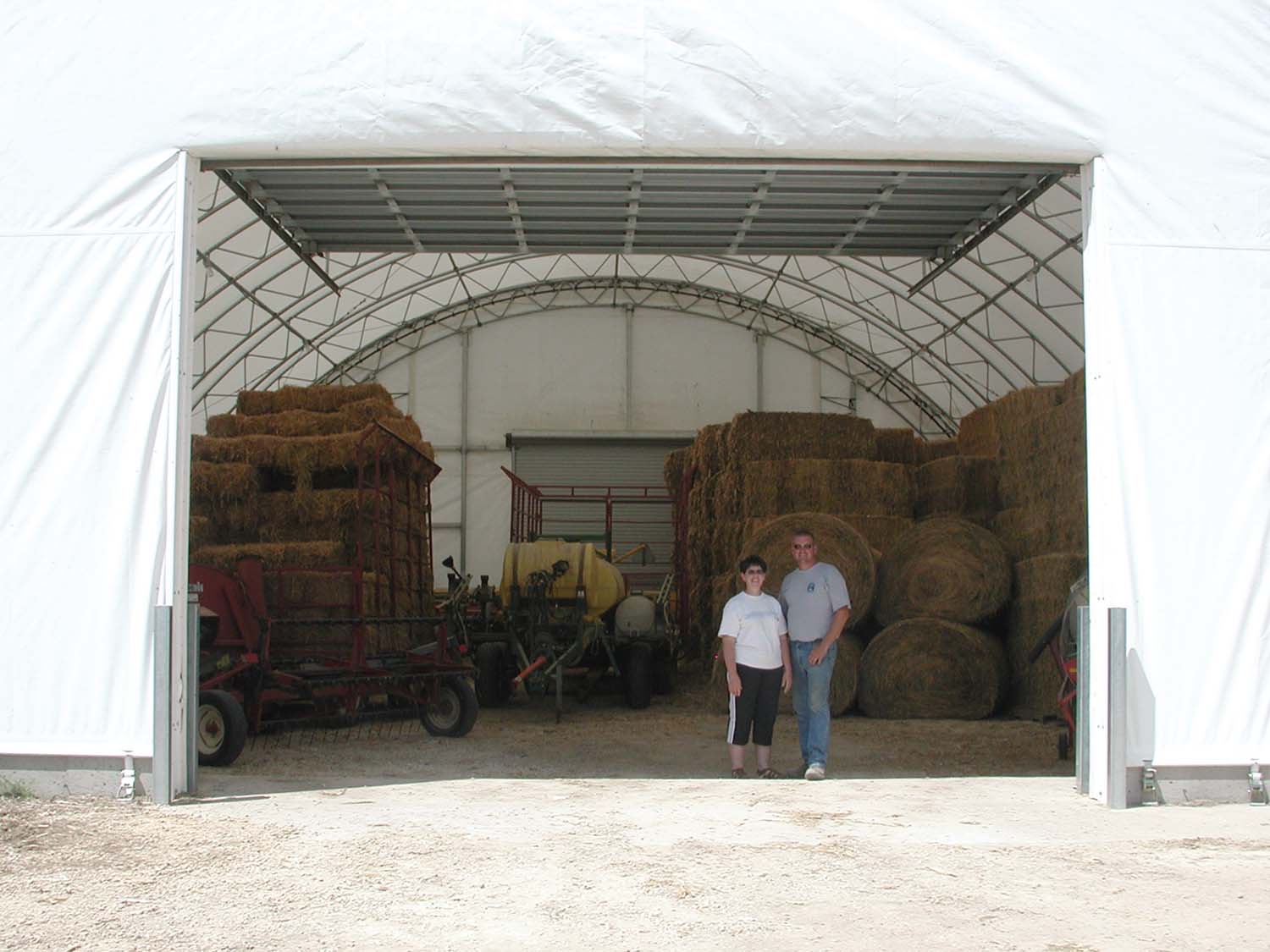 Hay Storage Building with Sliding Door