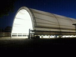 Round HD Building with lighting - night photo