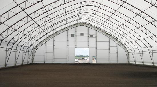 White Fabric Structure Inside photo with shutters