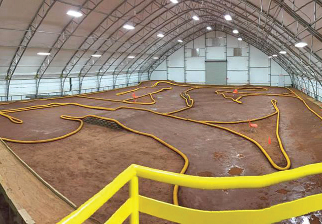 RC Racing Track under a fabric structure